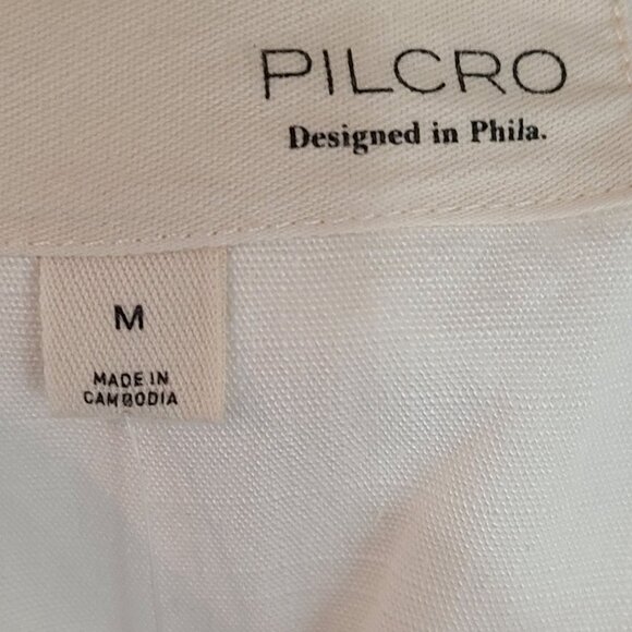 Pilcro Fray Hem Blazer NWT off white Size M Quiet Luxuary Office double breasted - Picture 6 of 10